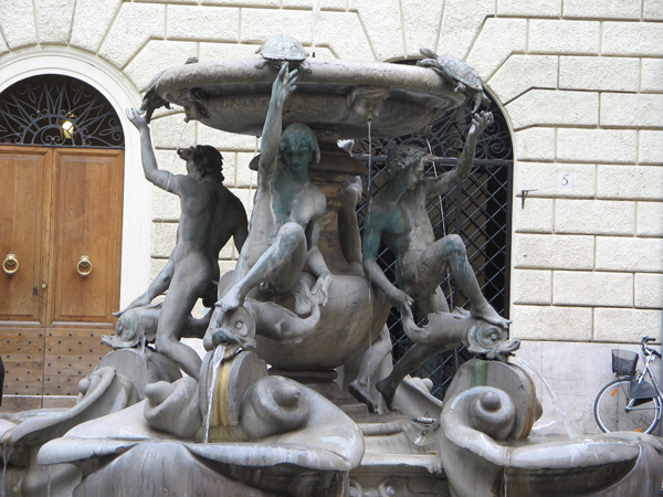 The Fountain of the Turtles in Piazza Mattei