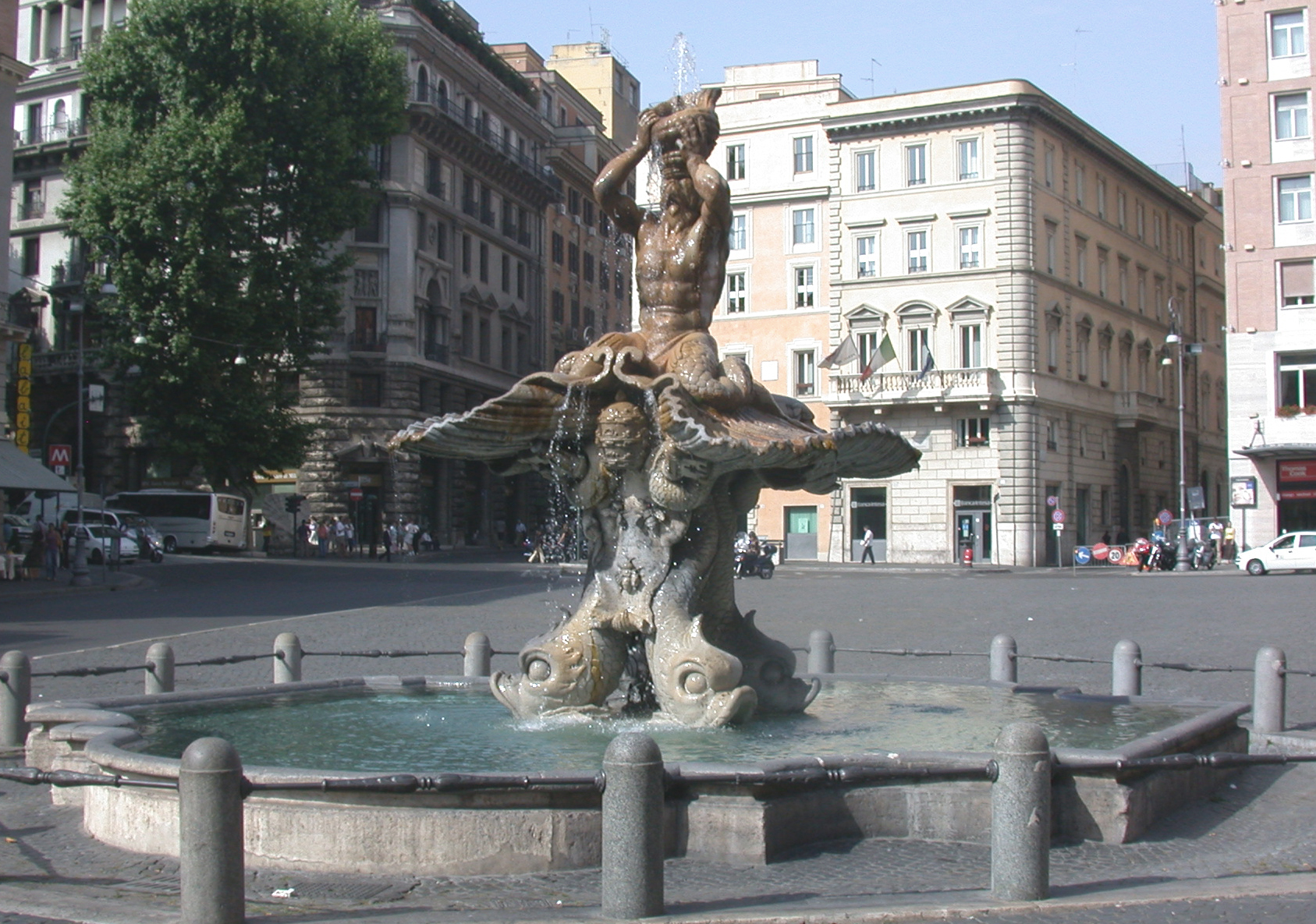 Triton Fountain by Bernini. Piazza Barbarini