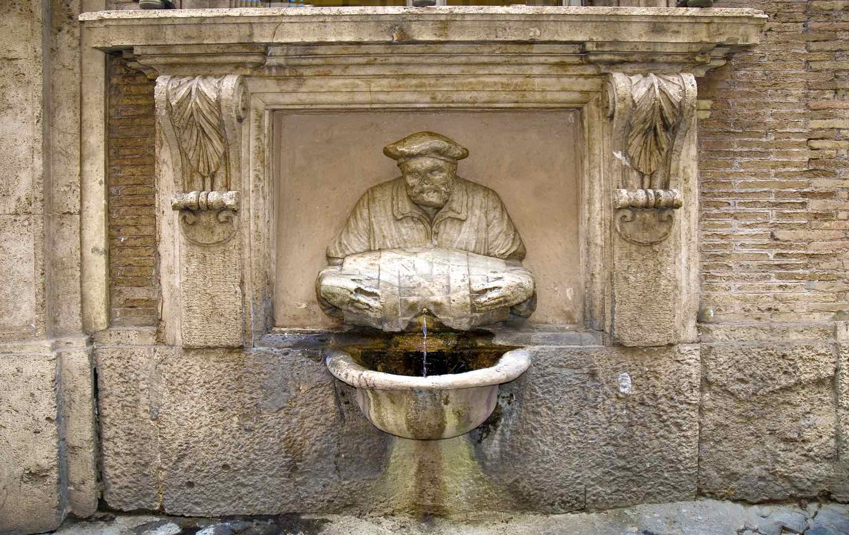 Fountain of the Facchino fountains in Rome