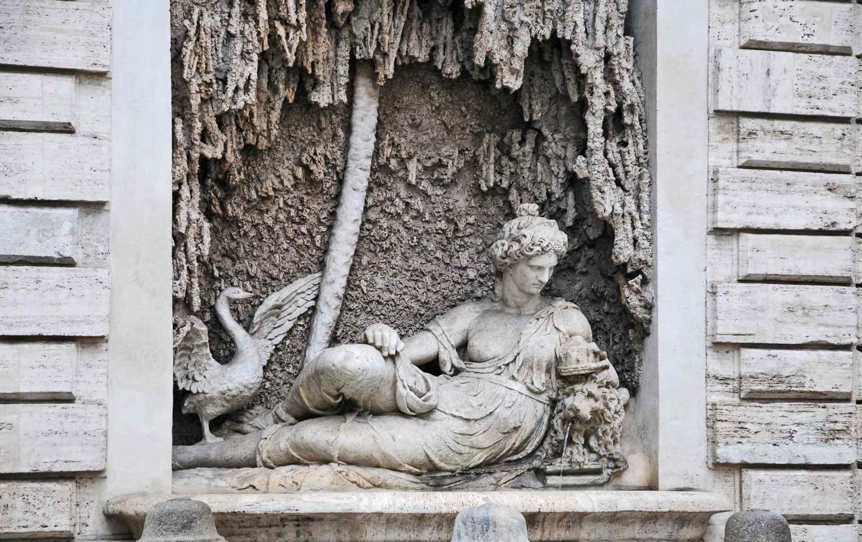 Via delle Quattro Fontane fountains in Rome