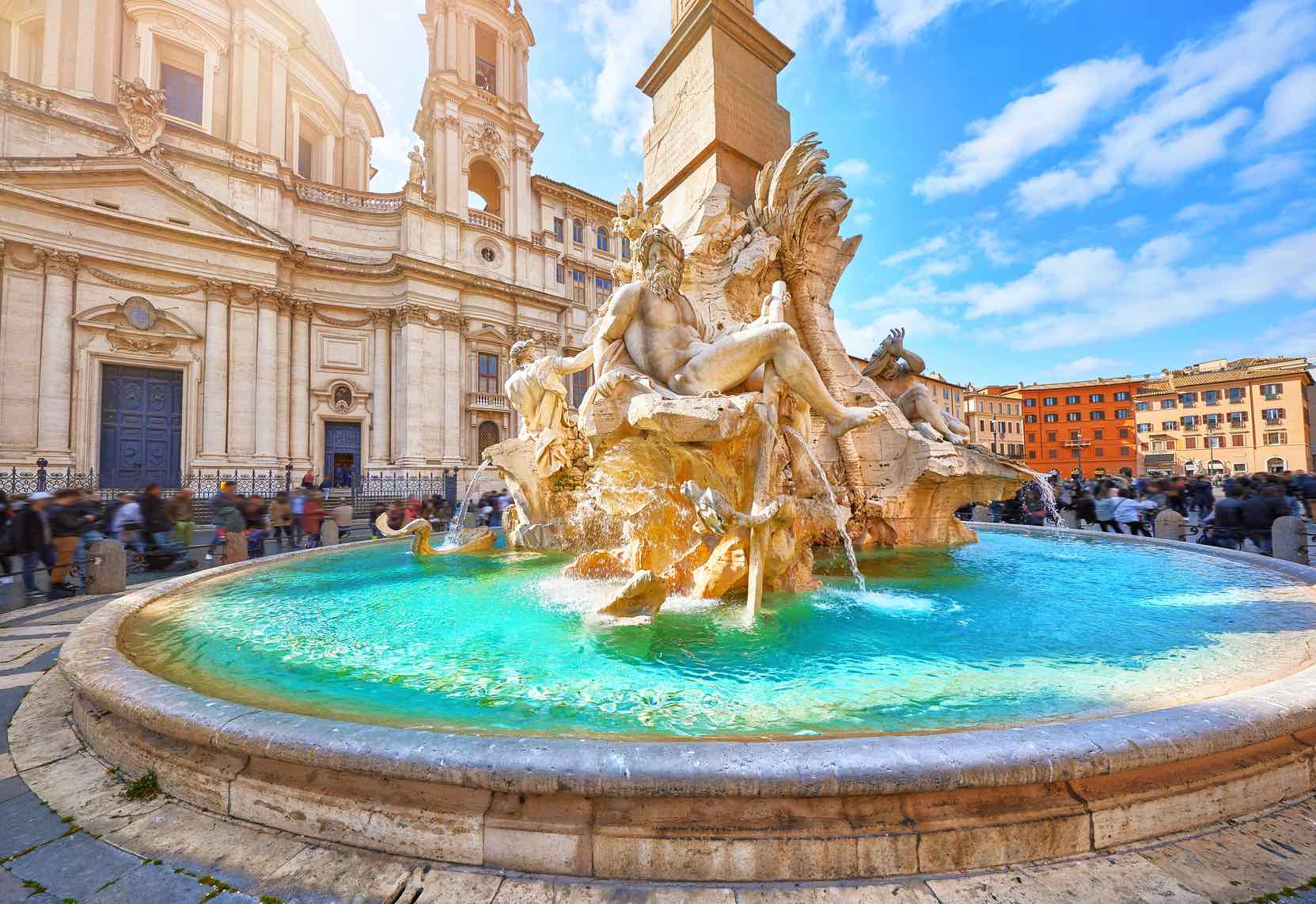 Fontana dei Quattro Fiumi fountains in Rome