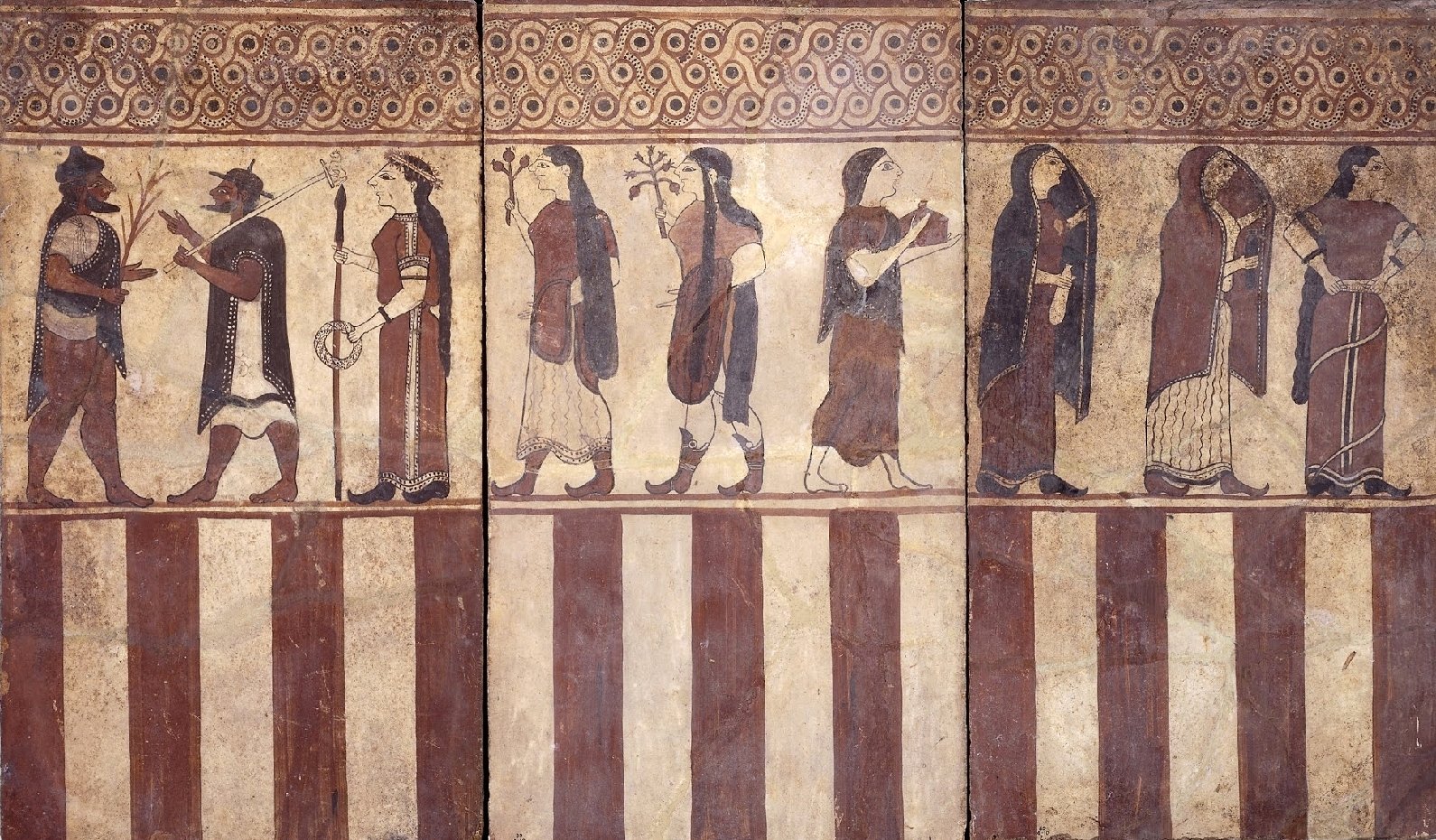 Etruscan tomb painting from the Necropolis of Cerveteri