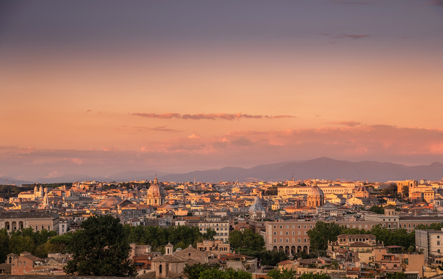 Rome view from Gianicolo hill